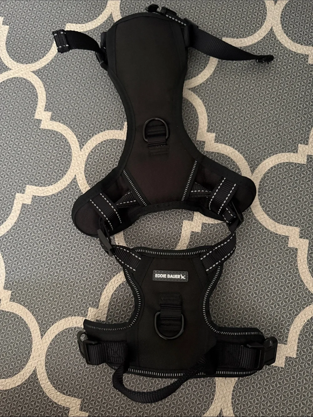 Eddie Bauer Black Padded Reflective Dog Harness - Small
